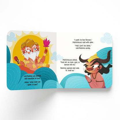 Goddess Durga and Mahishasura: Tales of Hindu Gods and Goddesses: An Illustrated Board Book for Kids | Story Book on Durga | Ages 5+ [Select Learning]