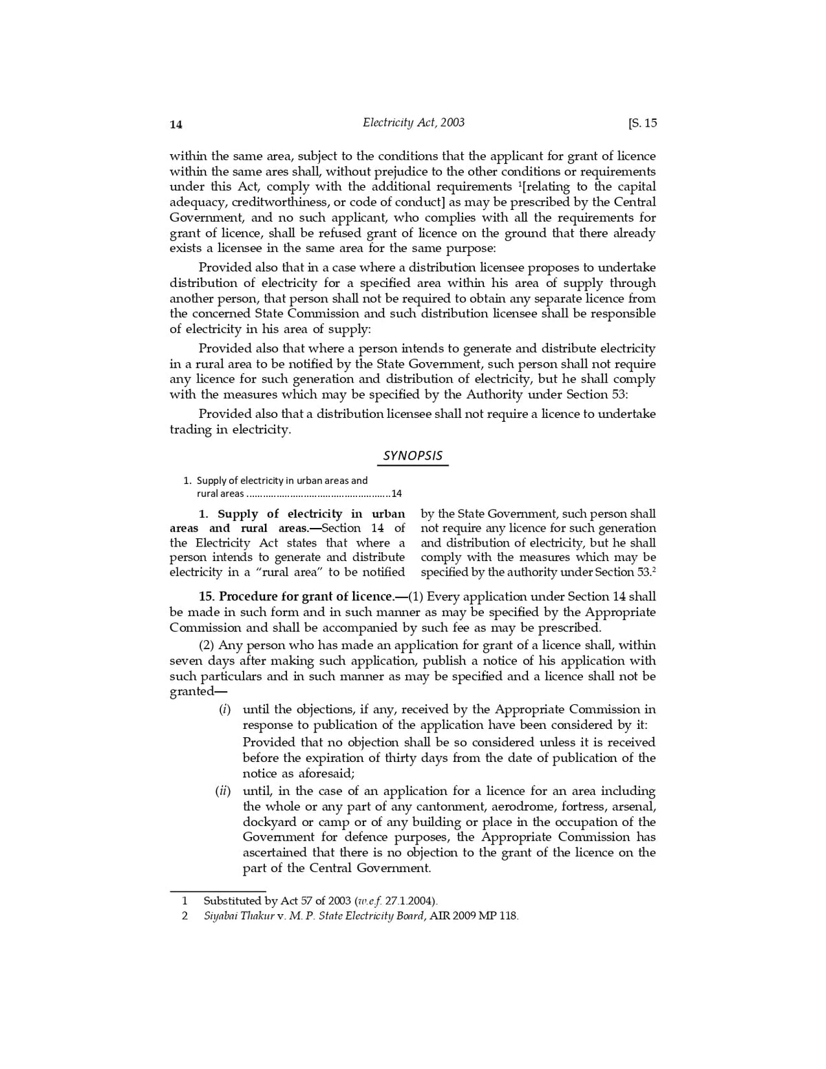 Lawmann's Electricity Act, 2003 | Bare Act with Comments