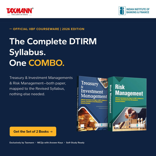 Taxmann's COMBO for IIBF's Examination on Treasury, Investment & Risk Management (DTIRM) | Papers I & II | Set of 2 Books | 2026 Edition