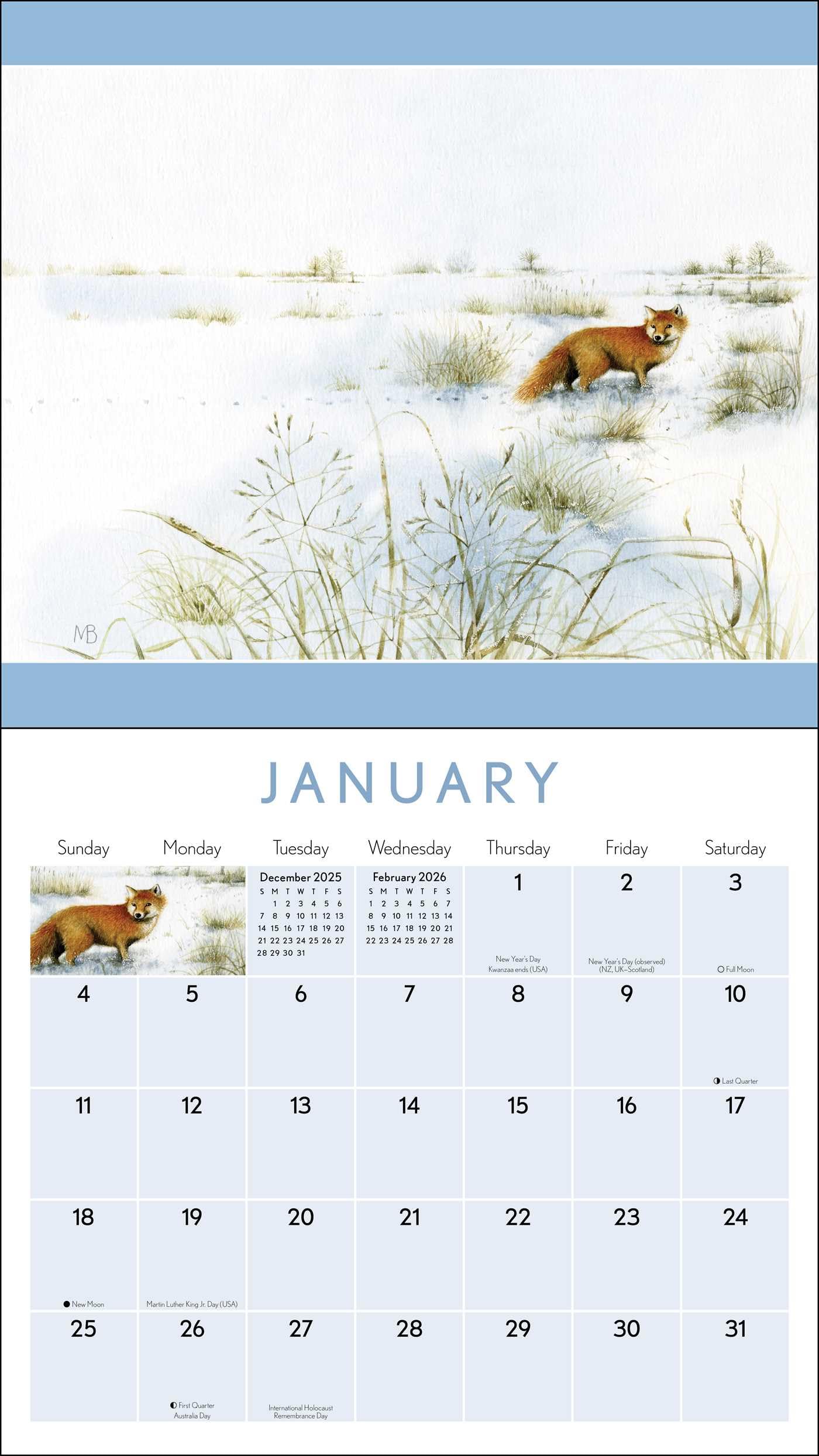 Marjolein Bastin Nature's Inspiration 2026 Deluxe Wall with Print
