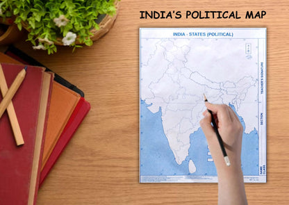 India and World's OutLine Map (100 Nos) : Set of 4 (25 each type Nos)