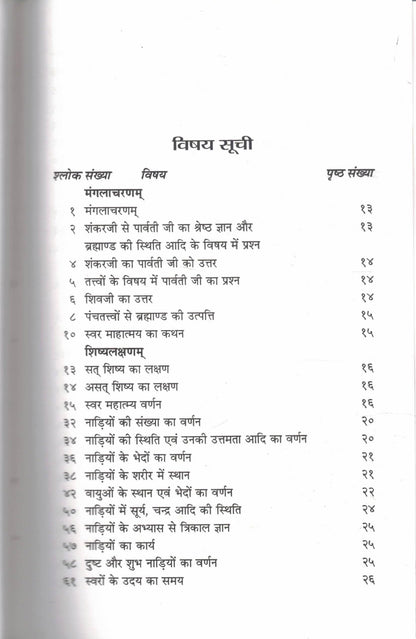 Shiv Swarodaya Ancient Science of Swar Yoga with Hindi Commentary | Traditional Yogic Breathing Knowledge Book | Swar Vigyan Granth | Shiva Yoga Philosophy and Spiritual Practice Guide