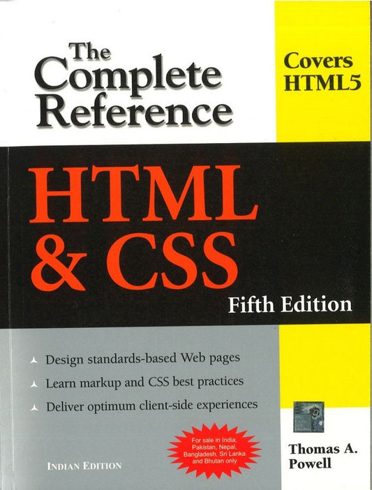 HTML & CSS: The Complete Reference  Fifth Edition by Thomas Powell (Author) book cover