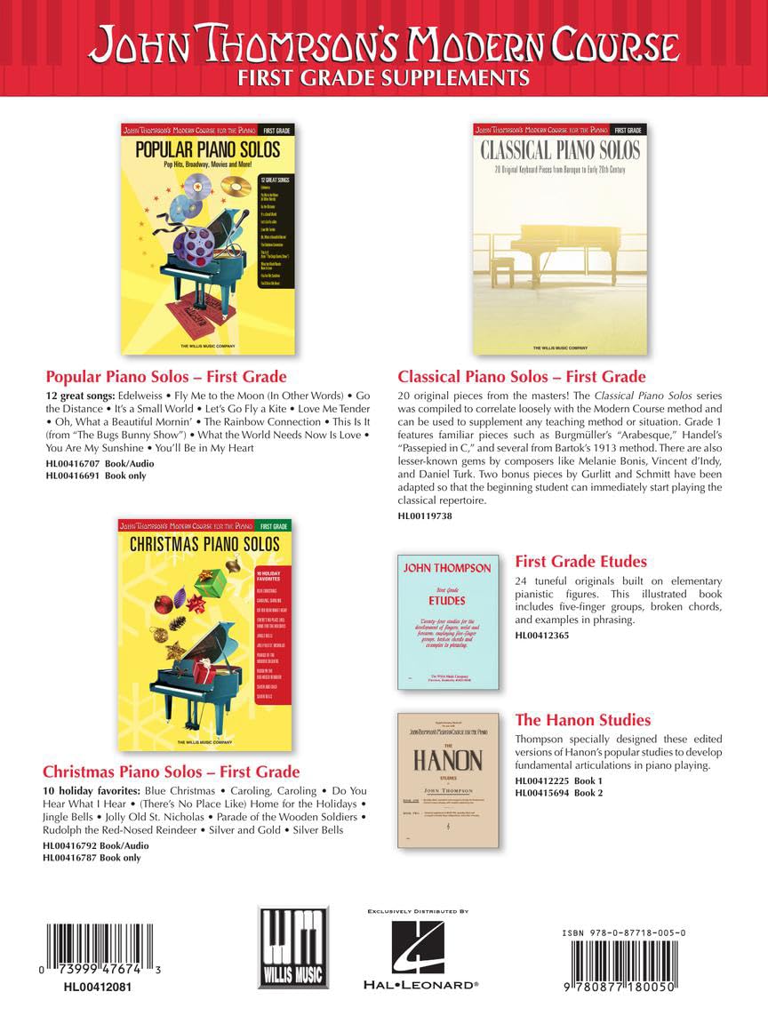 John Thompson's Modern Course for the Piano - First Grade (Book Only): First Grade - English