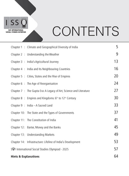 MTG International Social-Studies Olympiad (ISSO) Workbook Class 7 - Chapter-wise MCQs with Achievers Section - SOF Olympiad Books For 2026-27 Exam