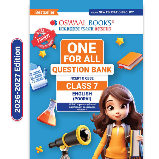 Oswaal CBSE Class-7 One for All English (Poorvi) For 2026-27 Exam | As Per Latest NCERT & CBSE Syllabus | Chapter-wise Question Bank, Revision Notes, ... (CBSE One for All Question Banks (Class 7))