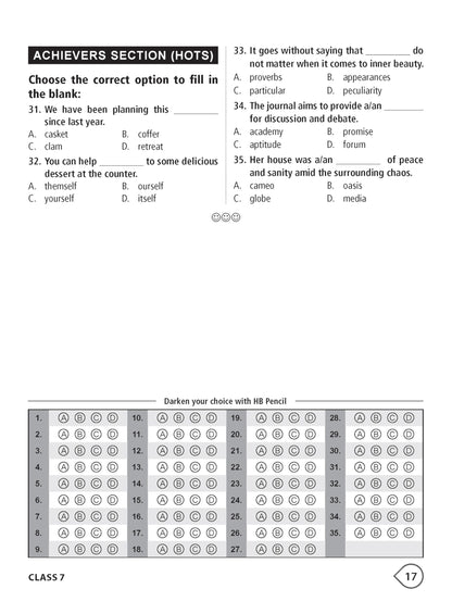 MTG International English Olympiad (IEO) Workbook Class 7 - Chapter-wise MCQs with Achievers Section - SOF Olympiad Books For 2026-27 Exam