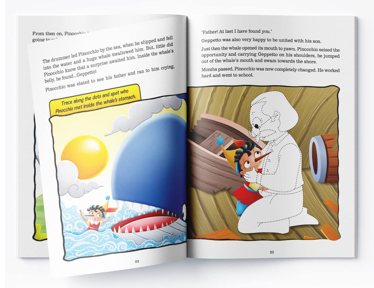 Fairy Tales Comprehension – Pinocchio A Classic Tale with Questions & Exercises | Develop Vocabulary & Reading Skills | Ages 5–8 | 2+ Hours of Literary Fun