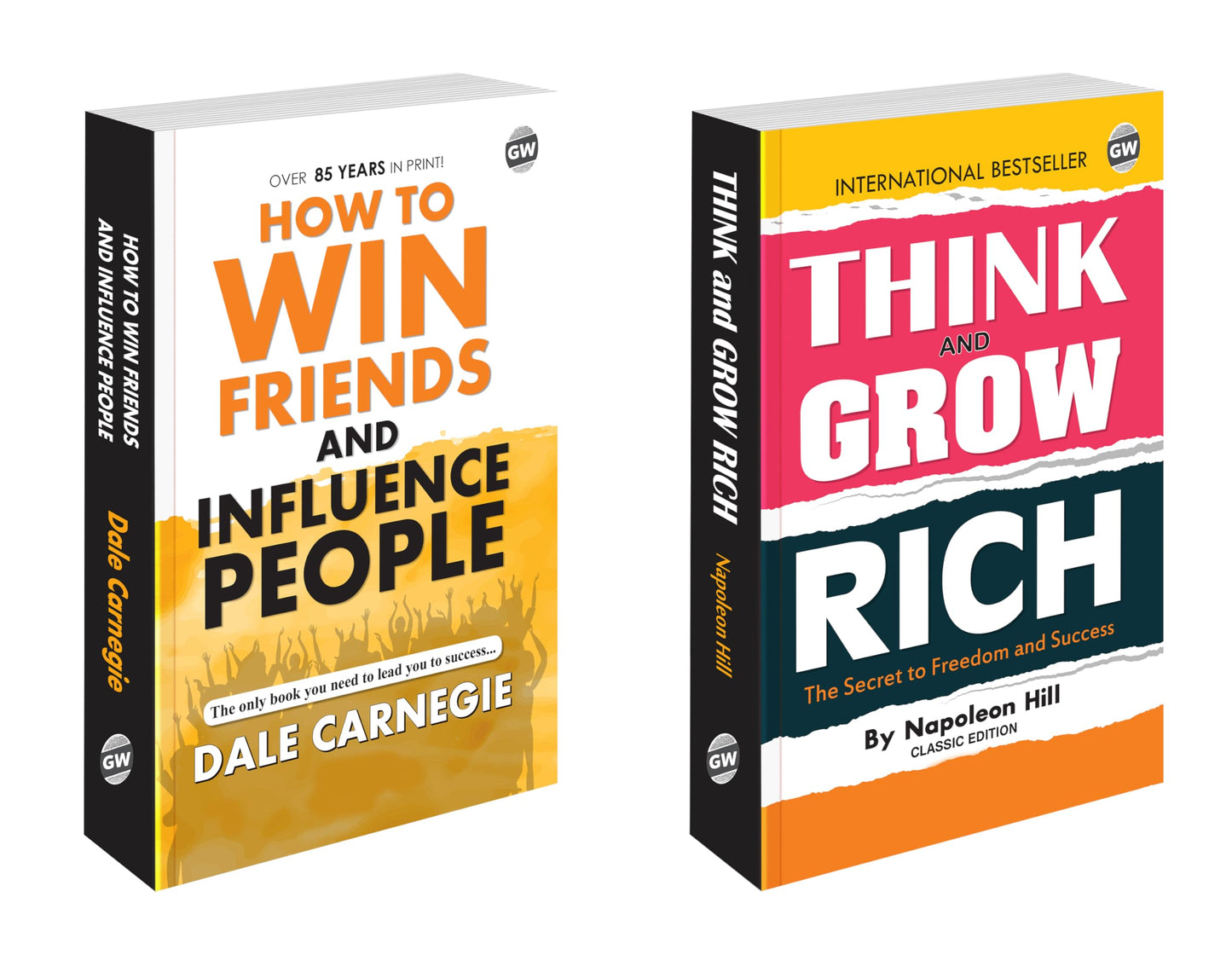 Think & Grow Rich and How to Win Friends and Influence People :- Motivational & Self-Help Combo, Mindset, habits and productivity books, Positive thinking and life success combo | Pack of 2 books