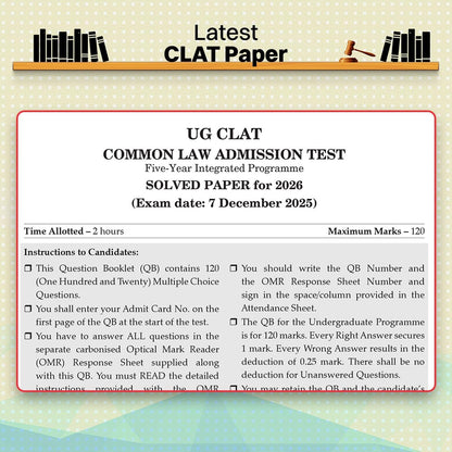Oswaal CLAT (UG) (Common Law Admission Test) | 10 Mock Test Papers | For 2027 Admission Test