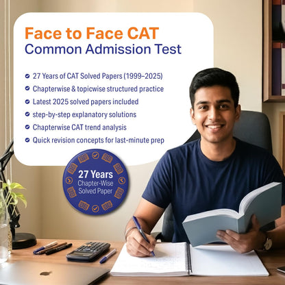 Arihant Face to Face CAT | 27 Years Chapterwise & Topicwise Solved Papers (1999–2025) | Latest CAT PYQs with Detailed Solutions, Trend Analysis & Quick Revision Concepts | English Medium