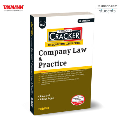 Taxmann's CRACKER for Company Law & Practice (Paper 2 | Company Law) – Turns the Companies Act 2013 into Exam-Ready Answers—Featuring Past Questions for CS Executive | Dec. 2026/June 2027 Exams