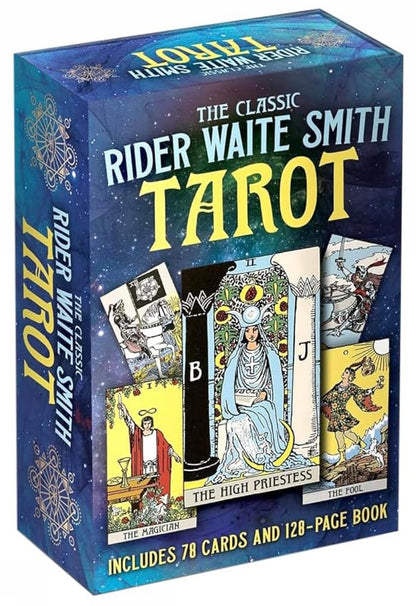 The Classic Rider Waite Smith Tarot: Includes 78 Cards and A 128 - Page Book | Guidebook Traditional Tarot Set for Beginners, Readers & Spiritual ... | Mystic Tarot Kit | Connect, Reflect & Read