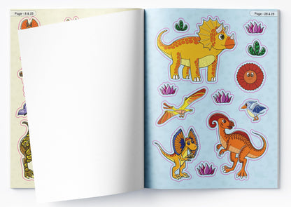 Jurassic Journey - Dinosaur Sticker Activity Book For Kids