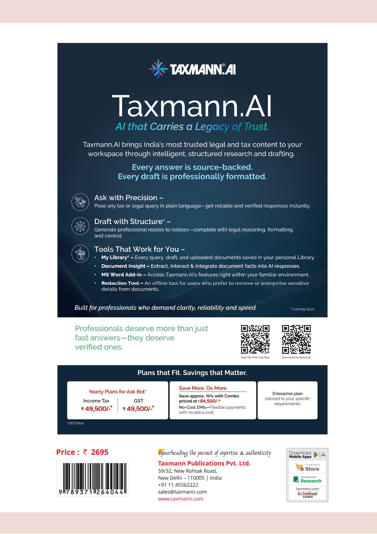 Taxmann's Direct Taxes Ready Reckoner (DTRR) [Finance Act 2026] – India's Most Comprehensive Reference—Uniquely Designed to Navigate the Concurrent Operation of ITA 1961 | ITA 2025 | ITR 2026
