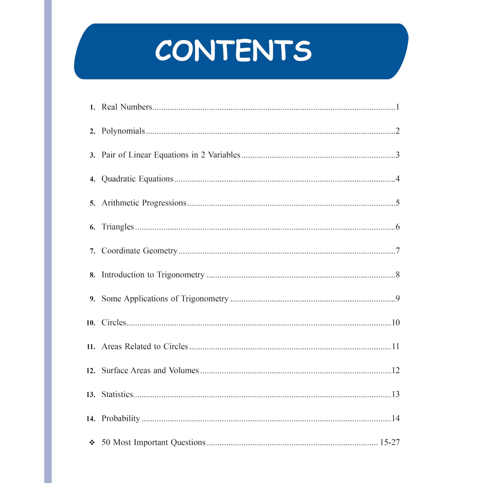 PW Project 45 CBSE Class 10 Mathematics Handwritten Notes 2026-27 By R ...