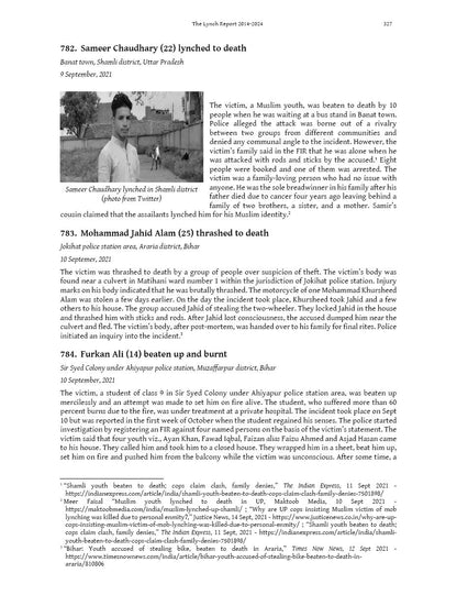 Mob Lynching In India (A Record — 2014-2024)