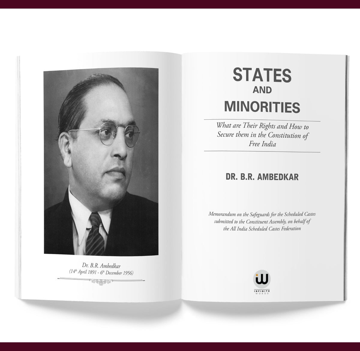 States and Minorities | Dr. B.R. Ambedkar | English Paperback | The Original Edition | State And Minorities by BR Ambedkar | Their Mechanism, Genesis ... photo frame statue combo set ??? ??????? Lang