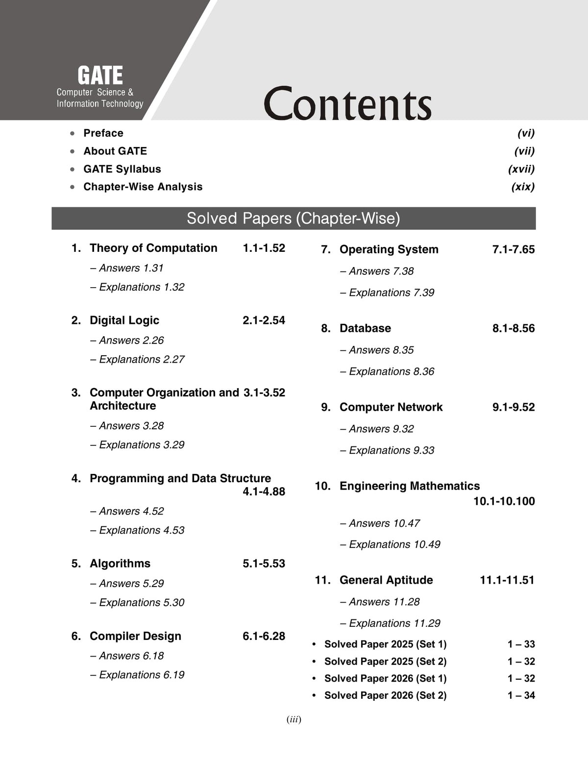 GATE CS/IT 2027 : Computer Science & Information Technology Chapter-wise Solved Papers (2000–2026) | Includes 2026-2025 Latest Solved Papers | 25 Years Chapterwise PYQs | 2700+ MCQs, NTQs & MSQs