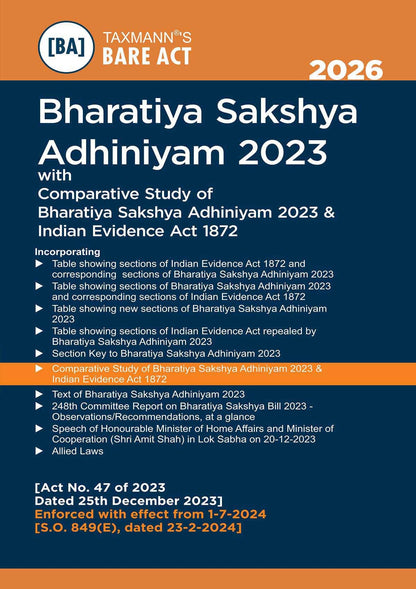 Taxmann's Bharatiya Criminal Laws – Bare Acts COMBO [BNS | BNSS | BSA] – Presenting the Complete | Updated Texts with Comparative Tools | Legislative Aids | Set of 3 Books
