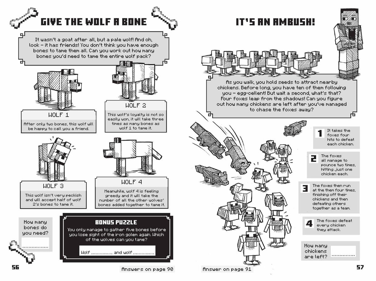 Minecraft Brain Games: An official illustrated Minecraft children’s puzzle book – perfect for kids into video games aged 7, 8, 9, 10 and 11 – new for 2025!