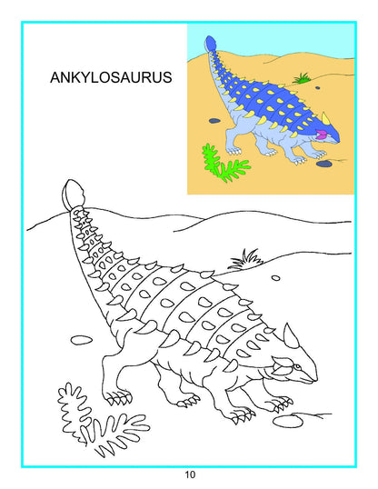 Dinosaurs Colouring Book for Kids Age 3–8 | Creative Colouring Pages with Fun Prehistoric Creatures | Engaging Activity to Boost Creativity, Focus & Motor Skills | Ideal for Preschool, Kindergarten & Young Artists