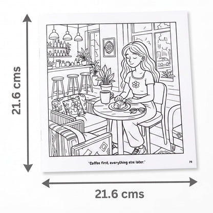 Living My Best Life – A Cozy Coloring Book for Adults & Teens ,Relaxing Cozy Girl Moments, Positive Illustrations & Stress-Free Coloring (Cozy Series)