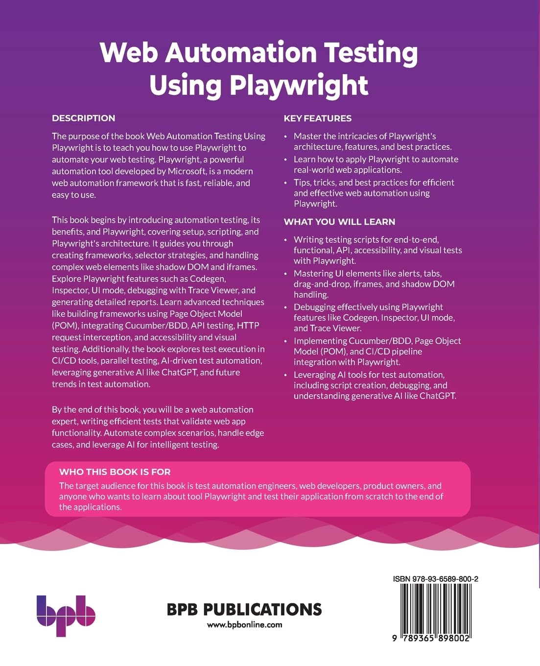 Web Automation Testing Using Playwright: End-to-end, API, accessibility, and visual testing using Playwright