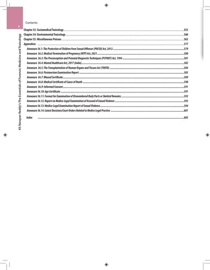 KS Narayan Reddy's The Essentials of Forensic Medicine & Toxicology, 36/E for MBBS 2nd Year Students | Updated BNS, BNSS & BSA Laws with MLC Forms, Toxicology Antidotes and MCQ Bank: 1
