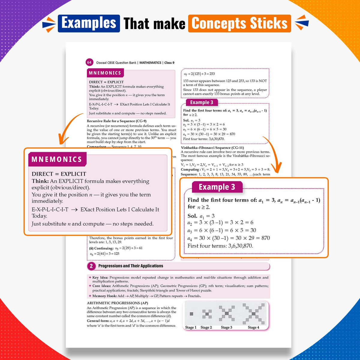 Oswaal CBSE Class 9 Mathematics Part-1 Question Bank Chapter-wise & Topic-wise | Based on NCERT Textbook Ganita Manjari | Includes Summary, Competency-Based Question, Self-Assessment & Practice Papers