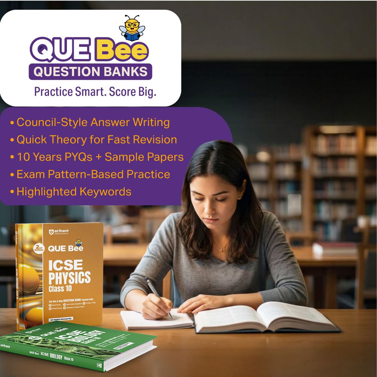 Arihant ICSE Geography Class 10 Exam 2026-27 | Quick Theory, Exam Pattern Questions & Sample Papers | As per Latest ICSE Syllabus | Que Bee 2nd Edition 2027 | Hindi Medium