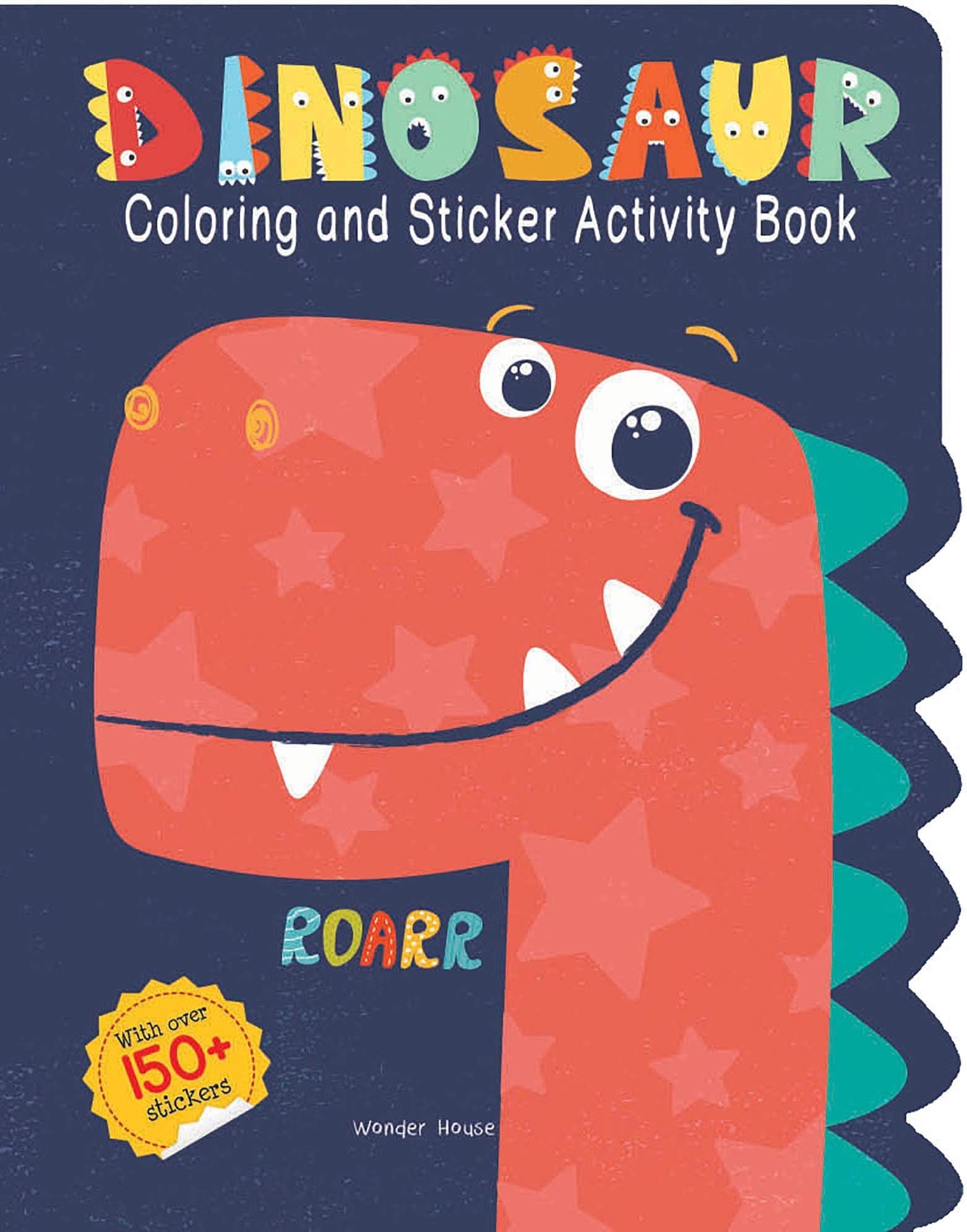 Dinosaurs - Coloring and Sticker Activity Book (With 150+ Stickers) book cover