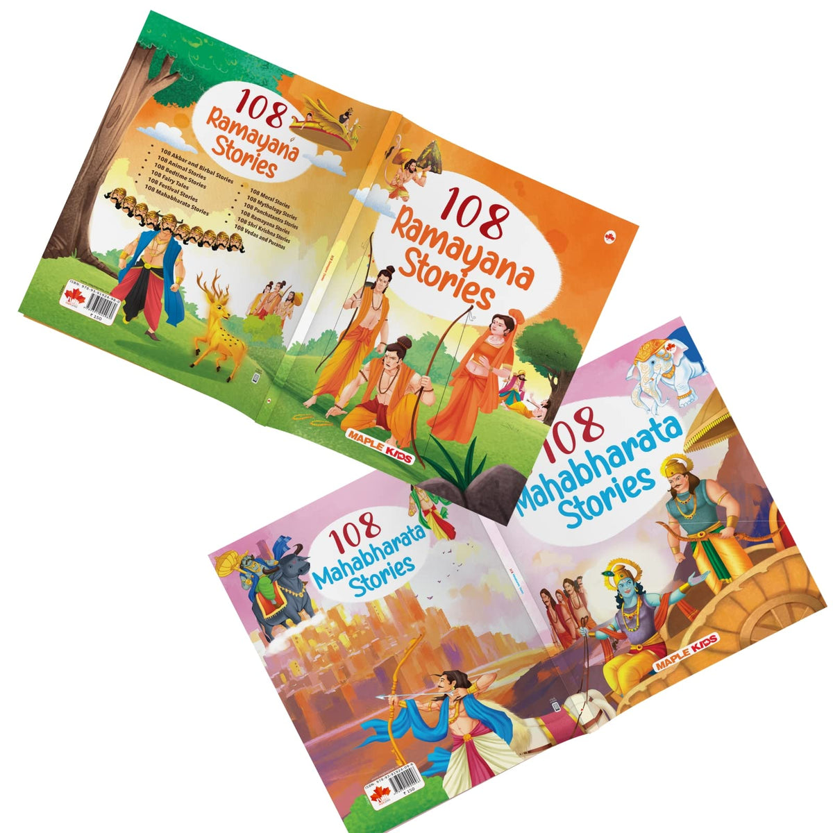 Stories from the Ramayana and the Mahabharata (Set of 2 Books) (Illustrated) - Story Books for kids - Bedtime Stories - 4 years to 10 Years old - English Stories for Children - Read Aloud to Infants, Toddlers