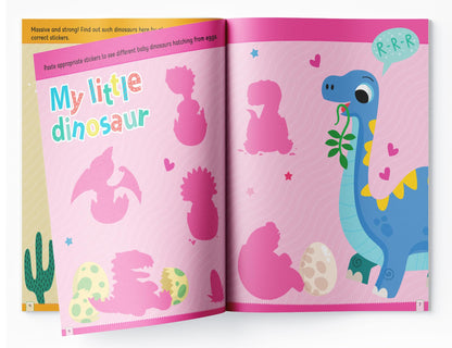 Dinosaur World Reusable Sticker Book For Children