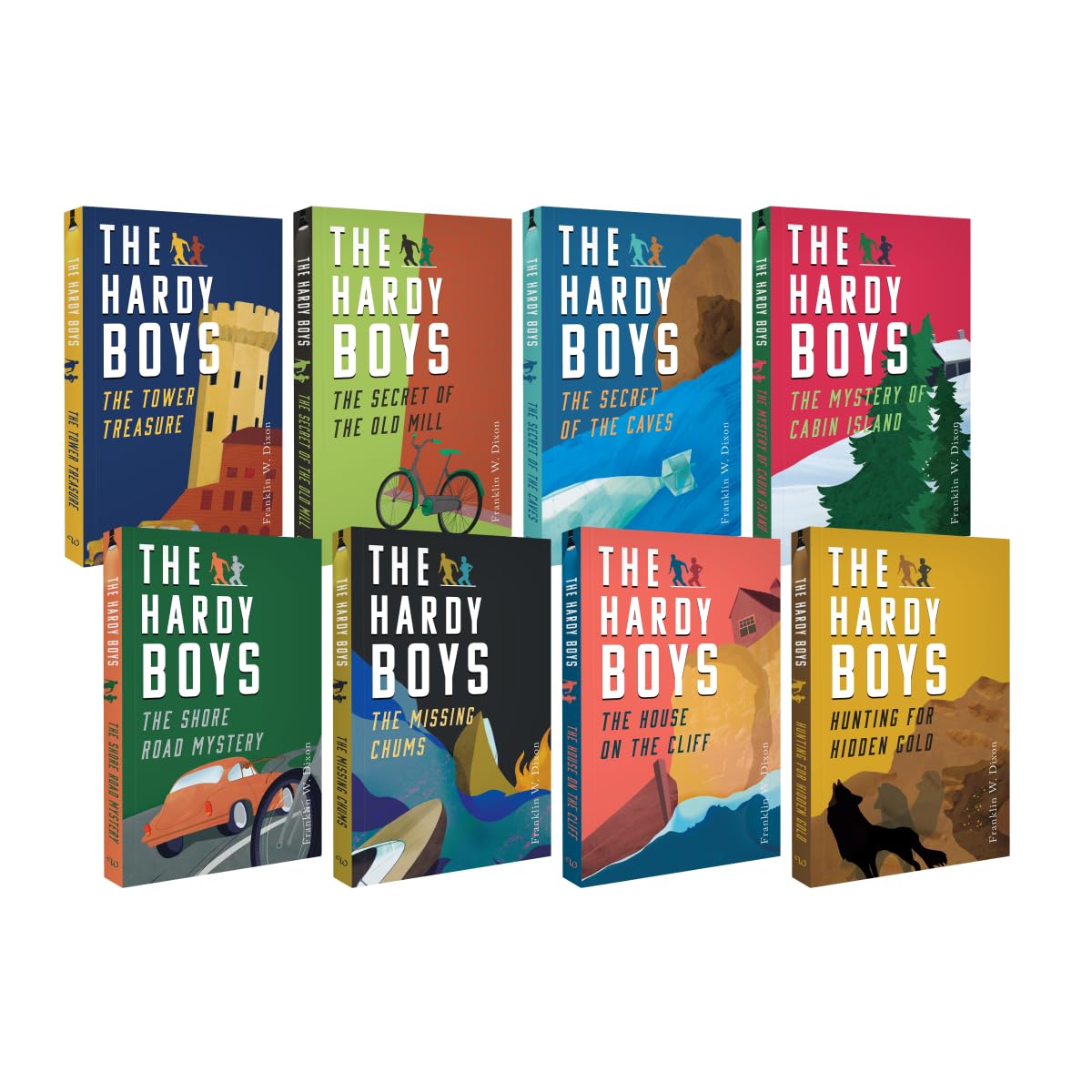 Hardy Boys: Original Case Files Series — 8 Book Box Set | Classic Mystery Adventure Books | Franklin W. Dixon | Collectible Paperback Boxed Set