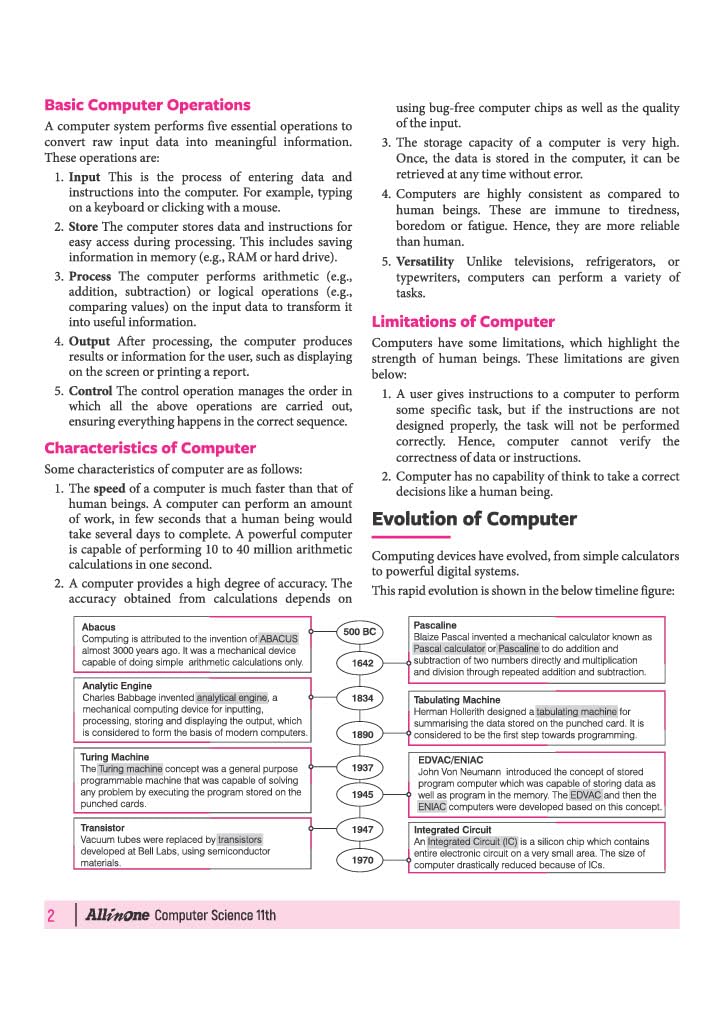 Arihant All in One Computer Science Class 11 for CBSE Exam 2026-27 | NCERT Based Complete Theory, Practice Exercises, CBQs, A-R, Sample Papers & Mind Maps | Revised Edition as per Latest Syllabus