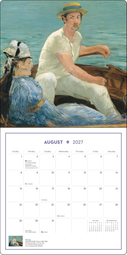 Impressionism and Post-Impressionism 2027 Wall Calendar