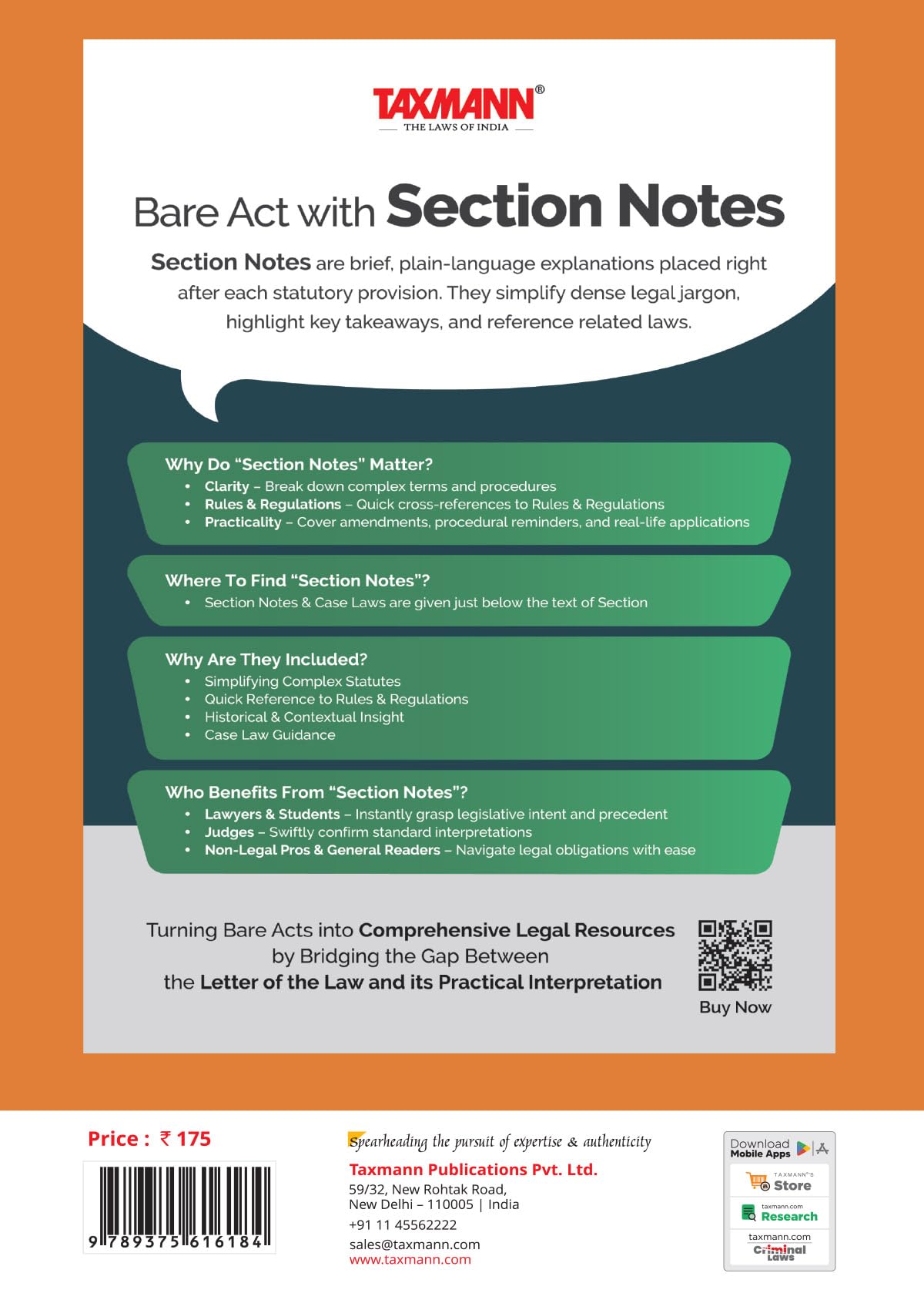 Taxmann's Advocates Act 1961 with Bar Council of India Rules [Bare Act without Comments | AIBE] – Complete Statutory Text for AIBE-XXII | Amended to the Advocates (Amendment) Act 2023 | Rapid Look-ups