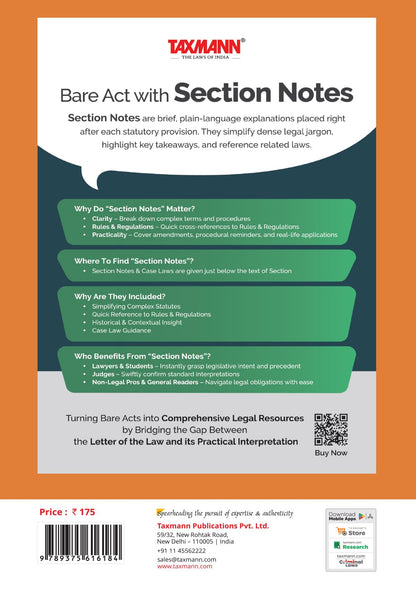 Taxmann's Advocates Act 1961 with Bar Council of India Rules [Bare Act without Comments | AIBE] – Complete Statutory Text for AIBE-XXII | Amended to the Advocates (Amendment) Act 2023 | Rapid Look-ups
