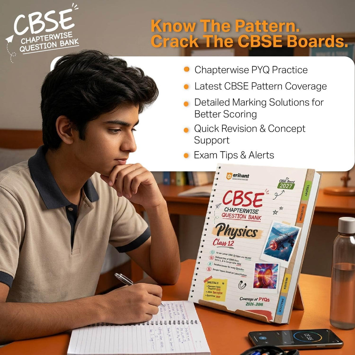 Arihant CBSE Question Bank Class 12 Physics For Board Exam 2027 | Chapterwise PYQs (2026–2016) with Revision Theory, Detailed Solutions, Exam Tips & Sample Papers As per Latest CBSE Syllabus