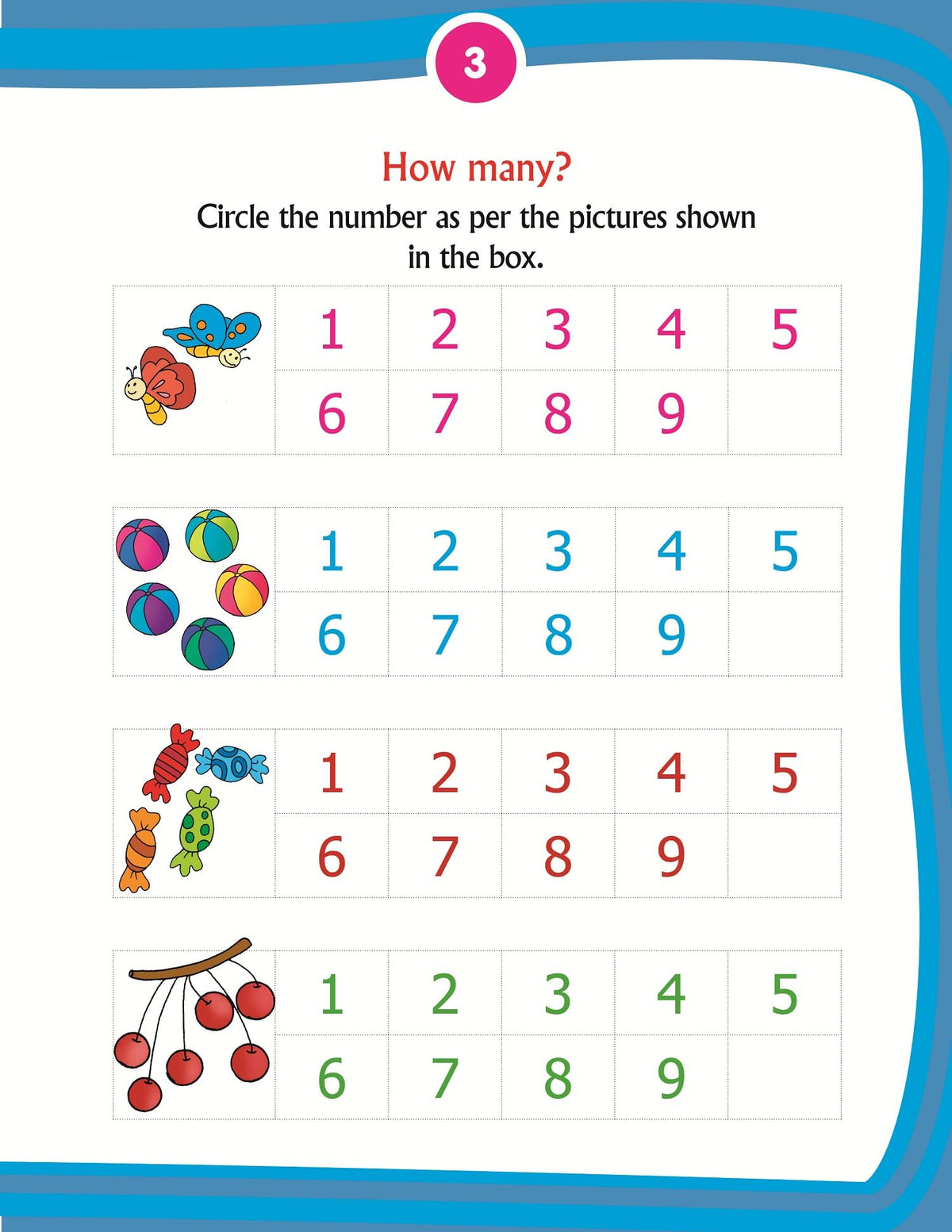 Kids 1st Activity Book – Math’s For Ages 3–4 | Fun Tracing, Counting, and Number Activities | Early Math Learning with Colorful Pictures.