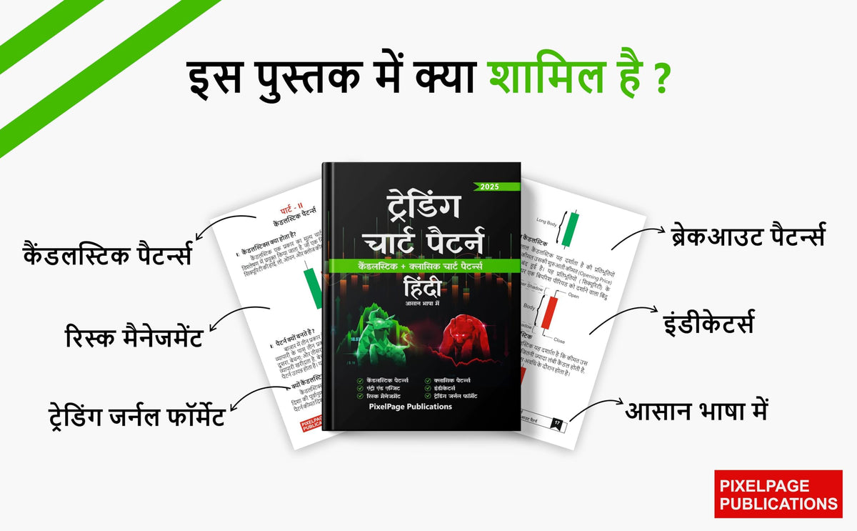 Hindi - Trading Candlesticks and Chart Pattern Book | Includes Candlestick & Breakout Patterns | Indicators, Risk Management, Entry exit & Price Action
