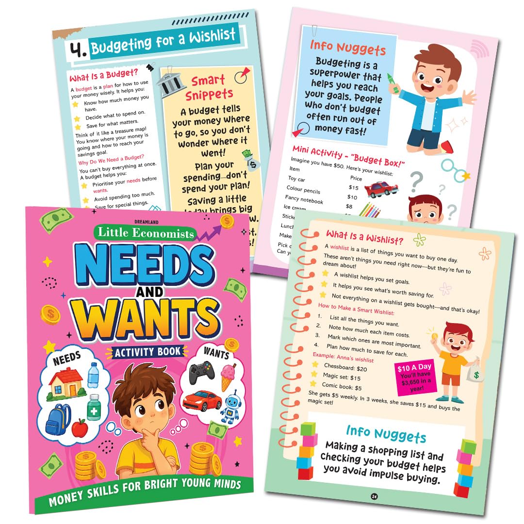 Little Economist- Wants and Needs- Financial Literacy Book for Kids Ages 7- 12