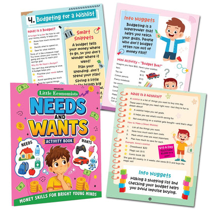 Little Economist- Wants and Needs- Financial Literacy Book for Kids Ages 7- 12