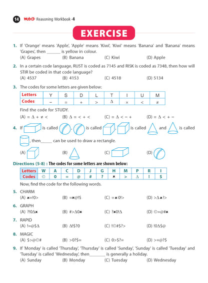 MTG Class 4 Reasoning Workbook For All Olympiad & Talent Search Exam 2026-27 - Enhances Lateral Thinking & Analytical Skills