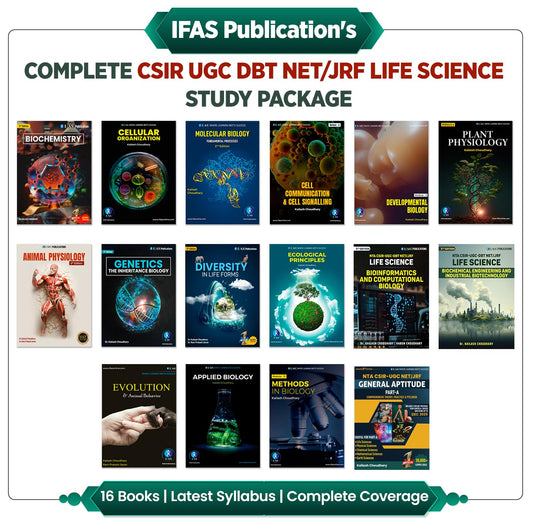 CSIR NET Life Science Books 2026 | Complete 16 Book Set for CSIR NET JRF Life Sciences | Theory, Practice Notes & Study Material for NTA CSIR UGC NET, GATE & SET | IFAS Publications