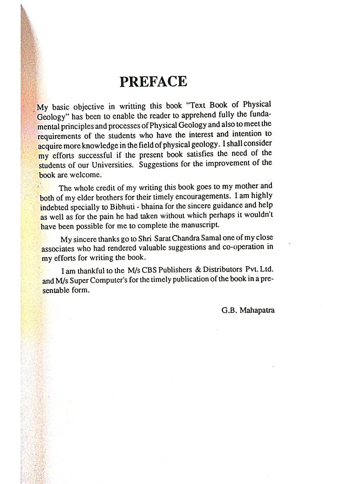 Textbook Of Physical Geology (Pb 2025)