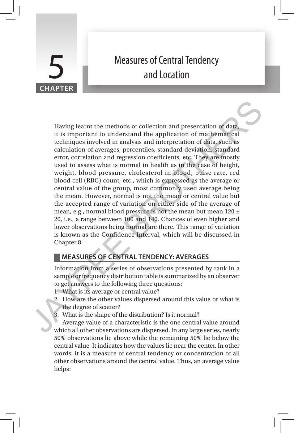 Mahajan's Methods in Biostatistics for Medical Students and Research Workers, 11/E | New Chapters on Nonparametric Tests and Kaplan-Meier Survival Analysis | Chapter-wise Question Bank: 1