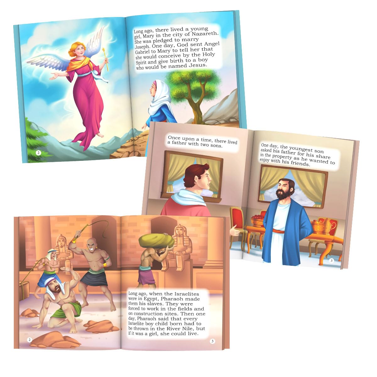 Story Books for Kids - Bible Stories (Illustrated) - (Set of 10 Books) - English Stories for Children - Birth of Jesus, Prophet Jonah, Moses, The Story of Creation, etc., - Moral Stories - Age 3+