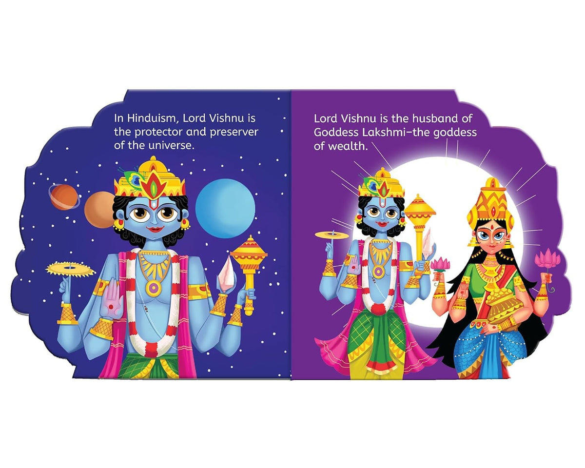 My First Shaped Board Book: Illustrated Vishnu Hindu Mythology Picture Book for Kids Age 2+ (Indian Gods and Goddesses)